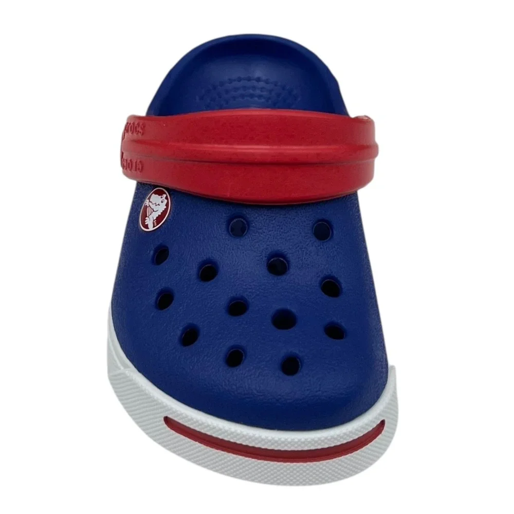 Crocs Baby Infant Boys Slip-on Clogs Size 4-5 Royal Blue Water Friendly Sandals